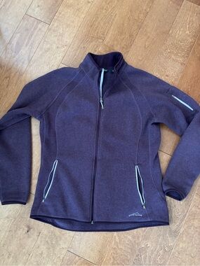 Eddie Bauer Purple Full-Zip Fleece Jacket